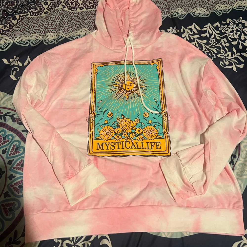 Pink Hippie Tarot Card Hoodie